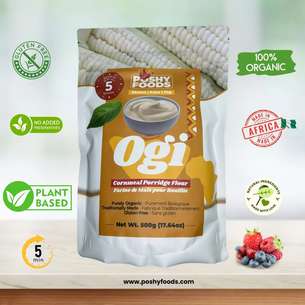 Ogi White (Akamu, Koko) | Naturally Fermented Cornmeal Flour | Gluten-Free | 500g