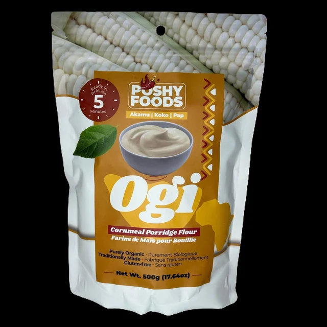 Ogi White (Akamu, Koko) | Naturally Fermented Cornmeal Flour | Gluten-Free | 500g