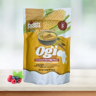 Poshy Foods Yellow Ogi | Akamu | Koko | Naturally Fermented Cornmeal Flour | Gluten-Free | 500g - Thumbnail 3
