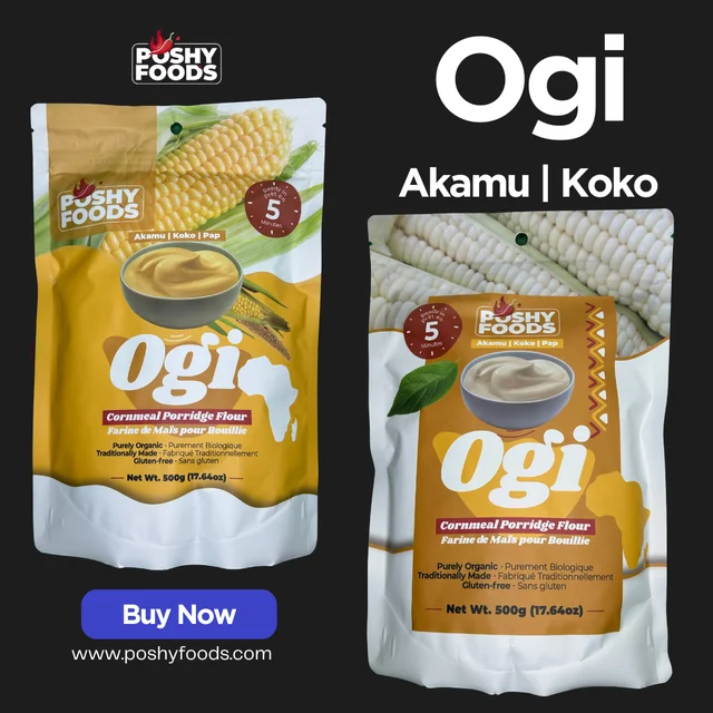 Ogi Mix (Yellow & White Bundle) | Naturally Fermented Cornmeal Flour | Gluten-Free | 500g x 2